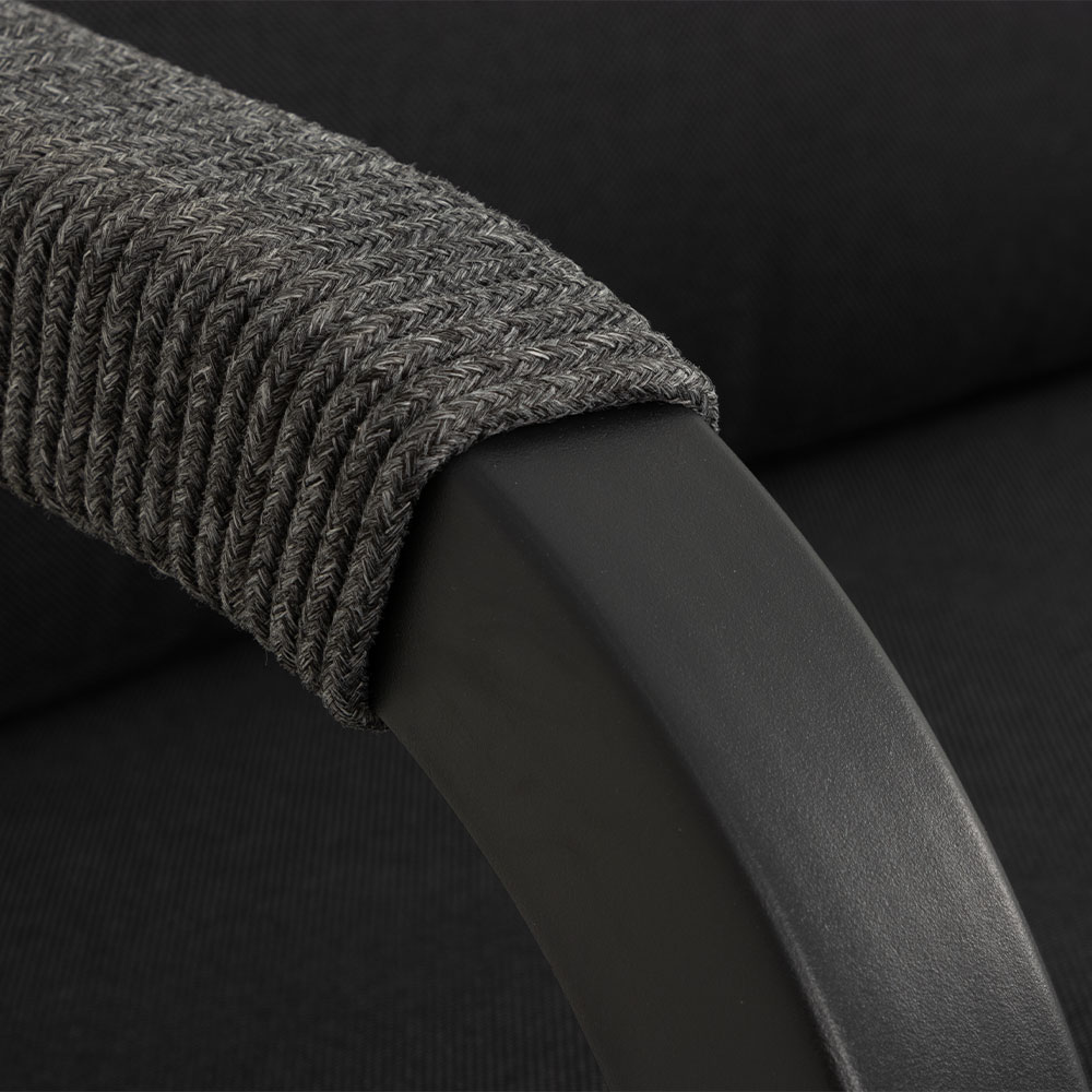 Pacific II Outdoor 2 Seater, Black