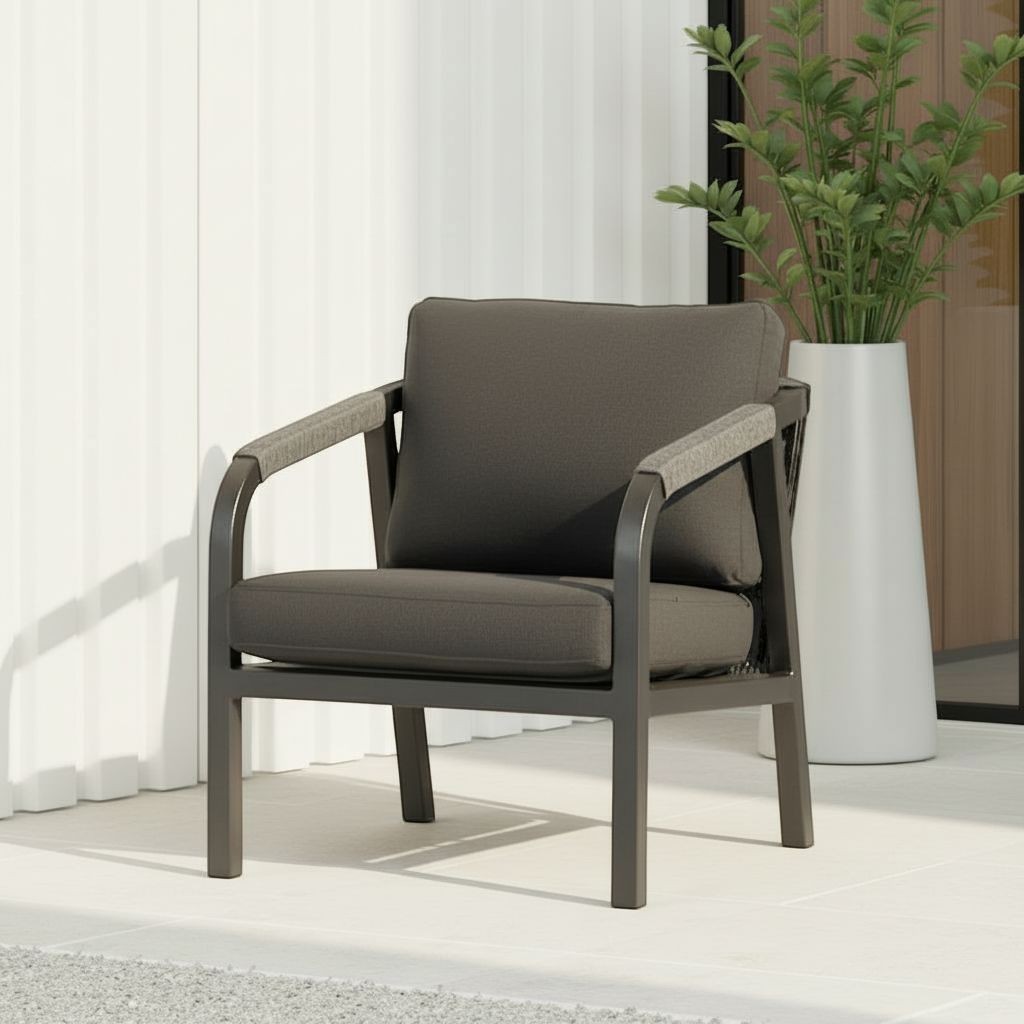 Pacific II Outdoor One Seater, Black