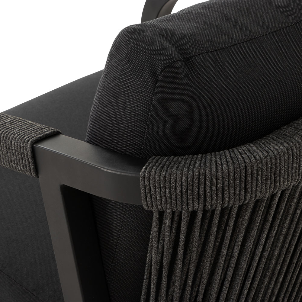 Pacific II Outdoor One Seater, Black