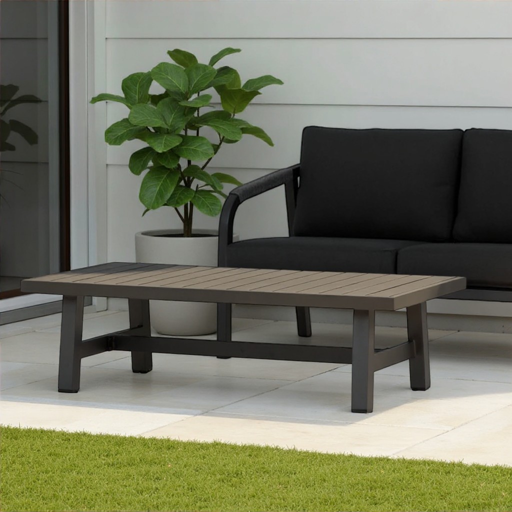 Pacific II Outdoor Coffee Table - W120, Black