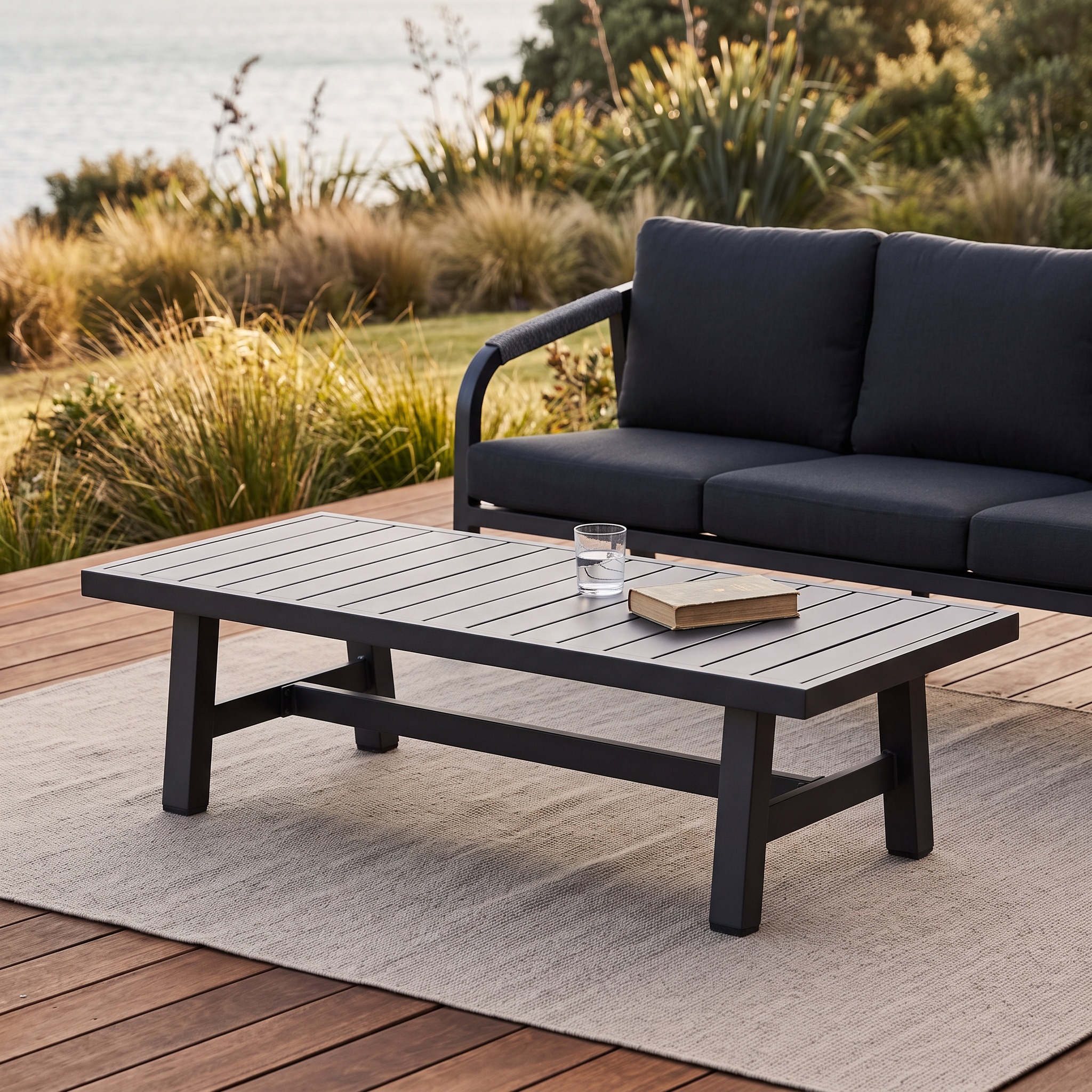 Pacific II Outdoor Coffee Table - W120, Black
