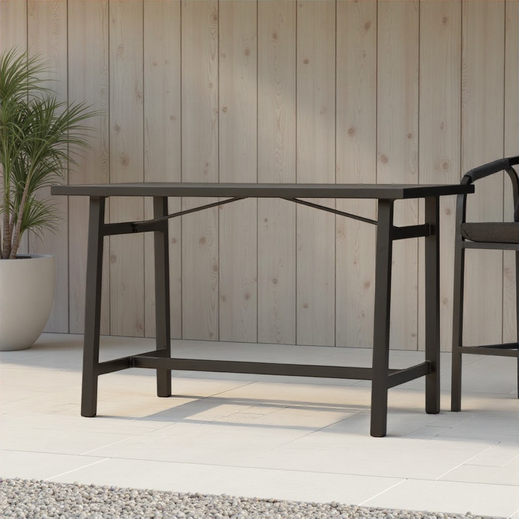 Pacific II Outdoor Bar Table - W150, Black