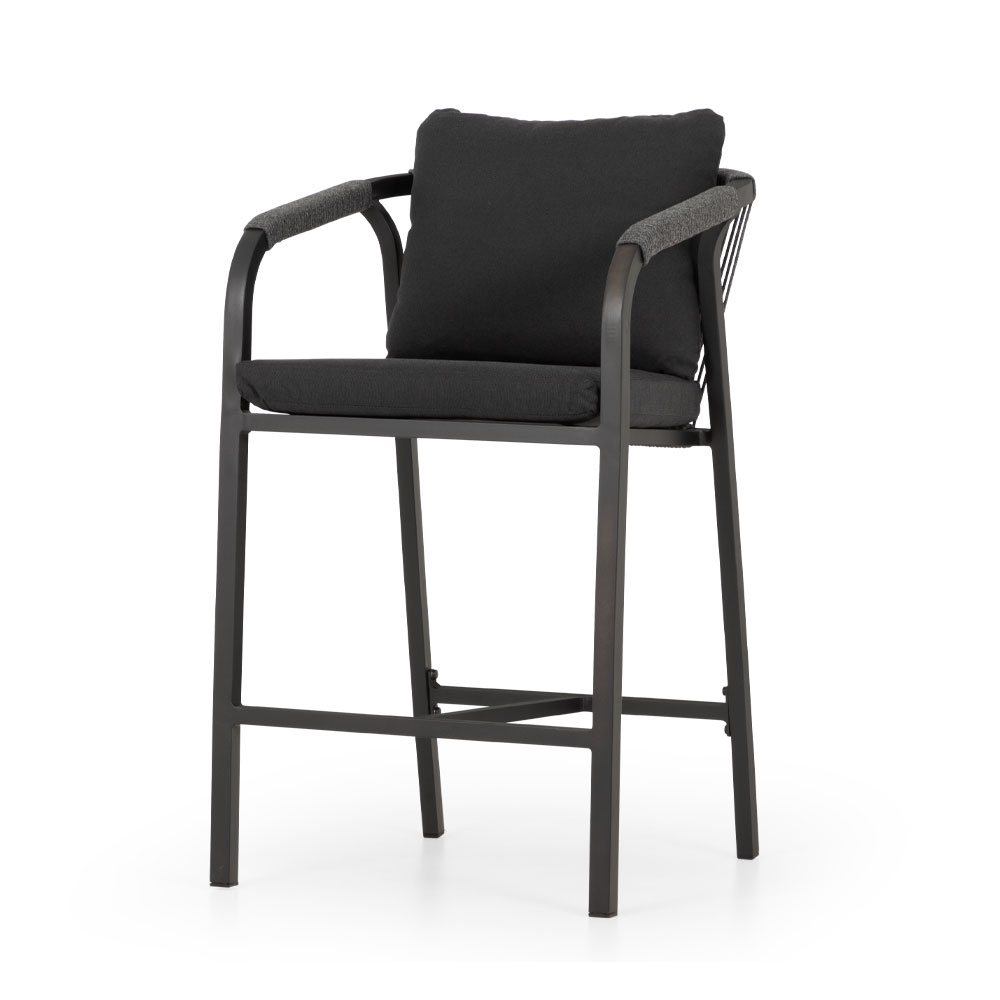Pacific II Outdoor Bar Chair - W60, Black
