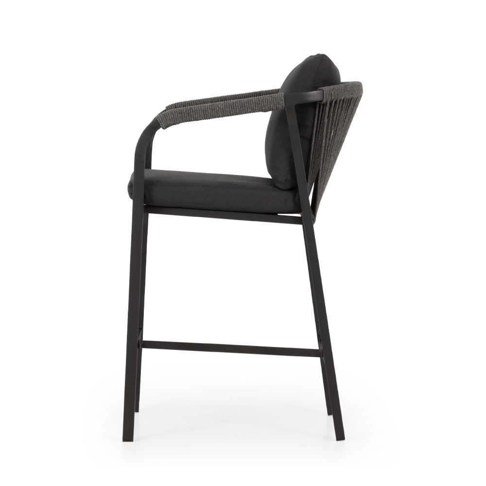 Pacific II Outdoor Bar Chair - W60, Black