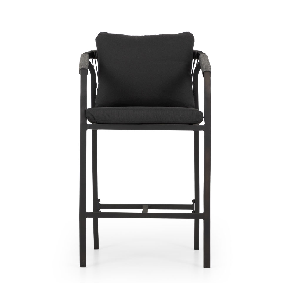 Pacific II Outdoor Bar Chair - W60, Black