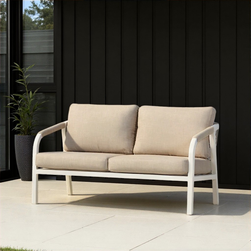 Pacific II Outdoor 2 Seater, White