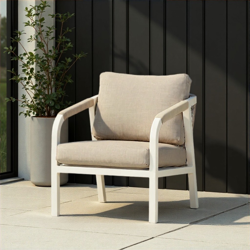 Pacific II Outdoor One Seater, White