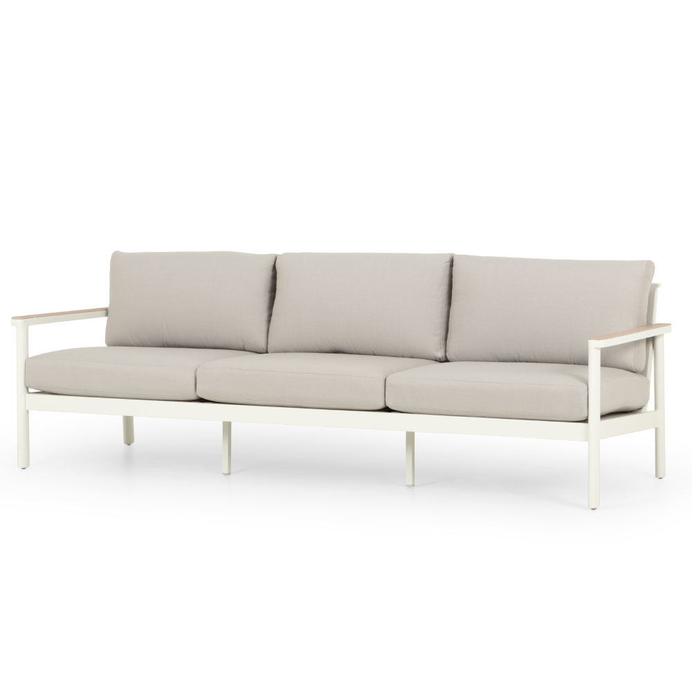 Lucia Outdoor 3 Seater, White