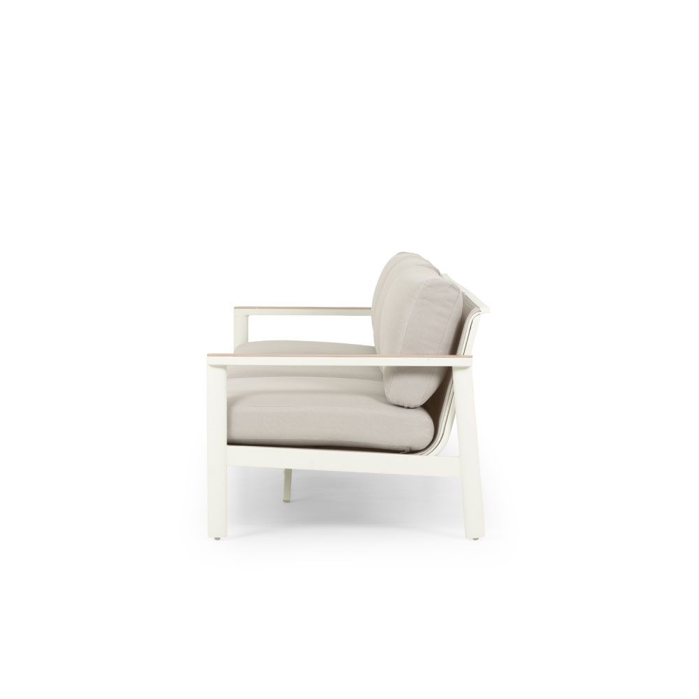 Lucia Outdoor 3 Seater, White