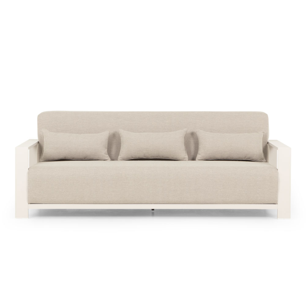Cyprus Outdoor 3 Seater, White