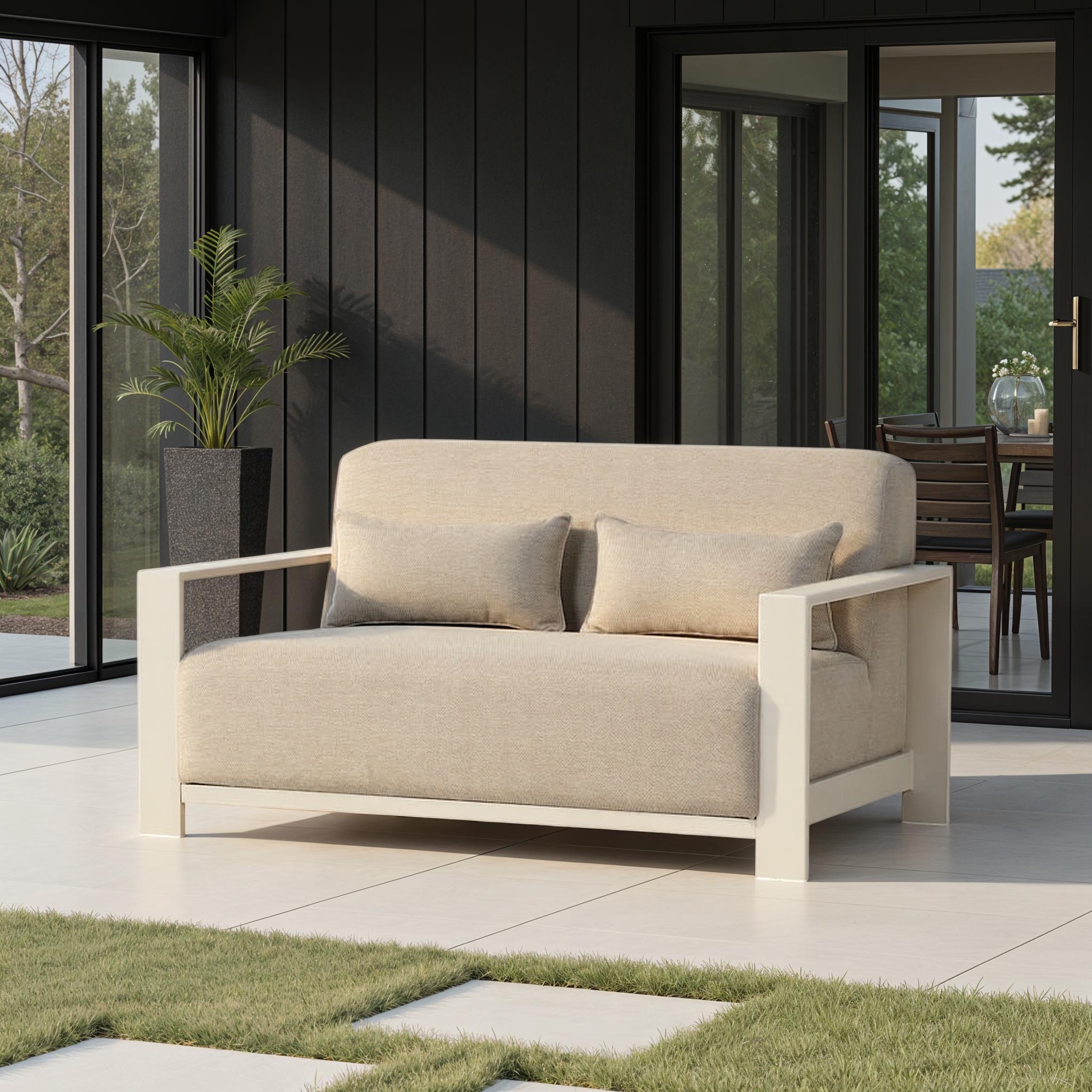 Cyprus Outdoor 2 Seater, White