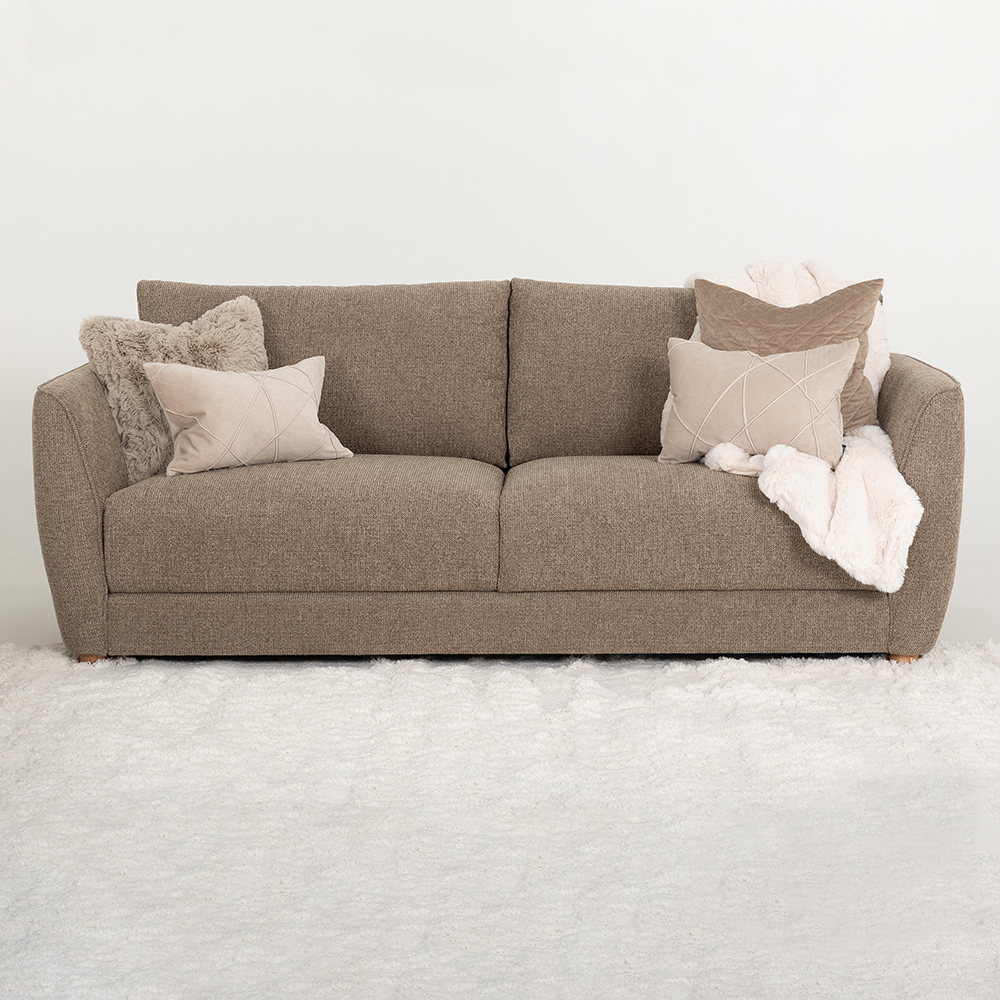 Katrina 3 Seater Sofa, Light Brown