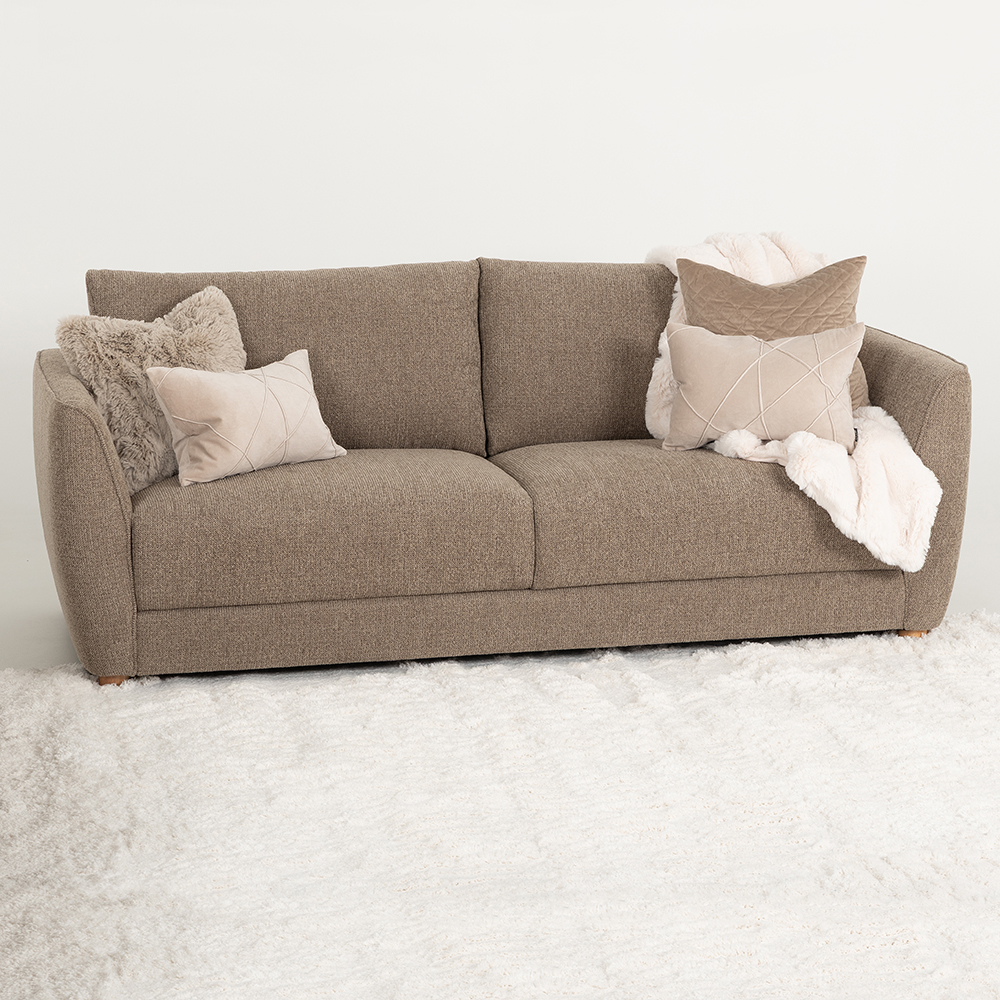 Katrina 3 Seater Sofa, Light Brown