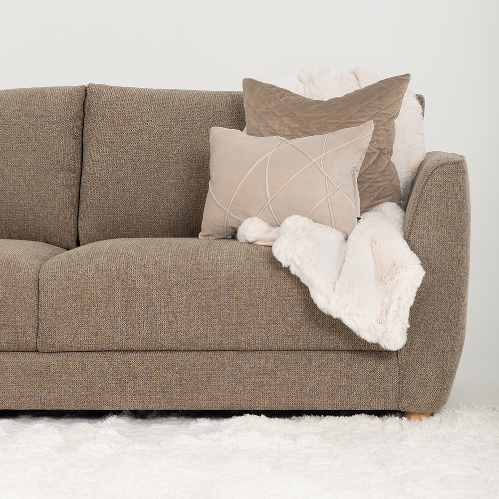 Katrina 3 Seater Sofa, Light Brown