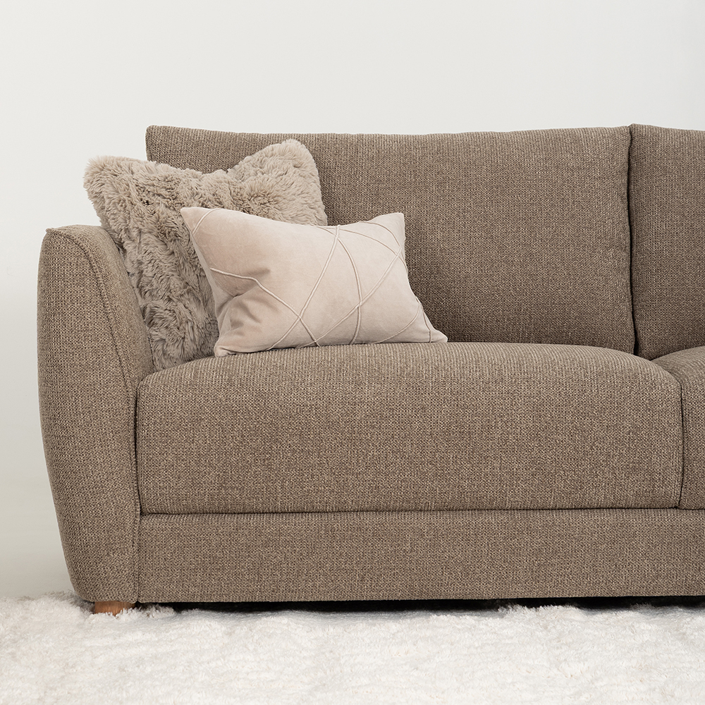 Katrina 3 Seater Sofa, Light Brown