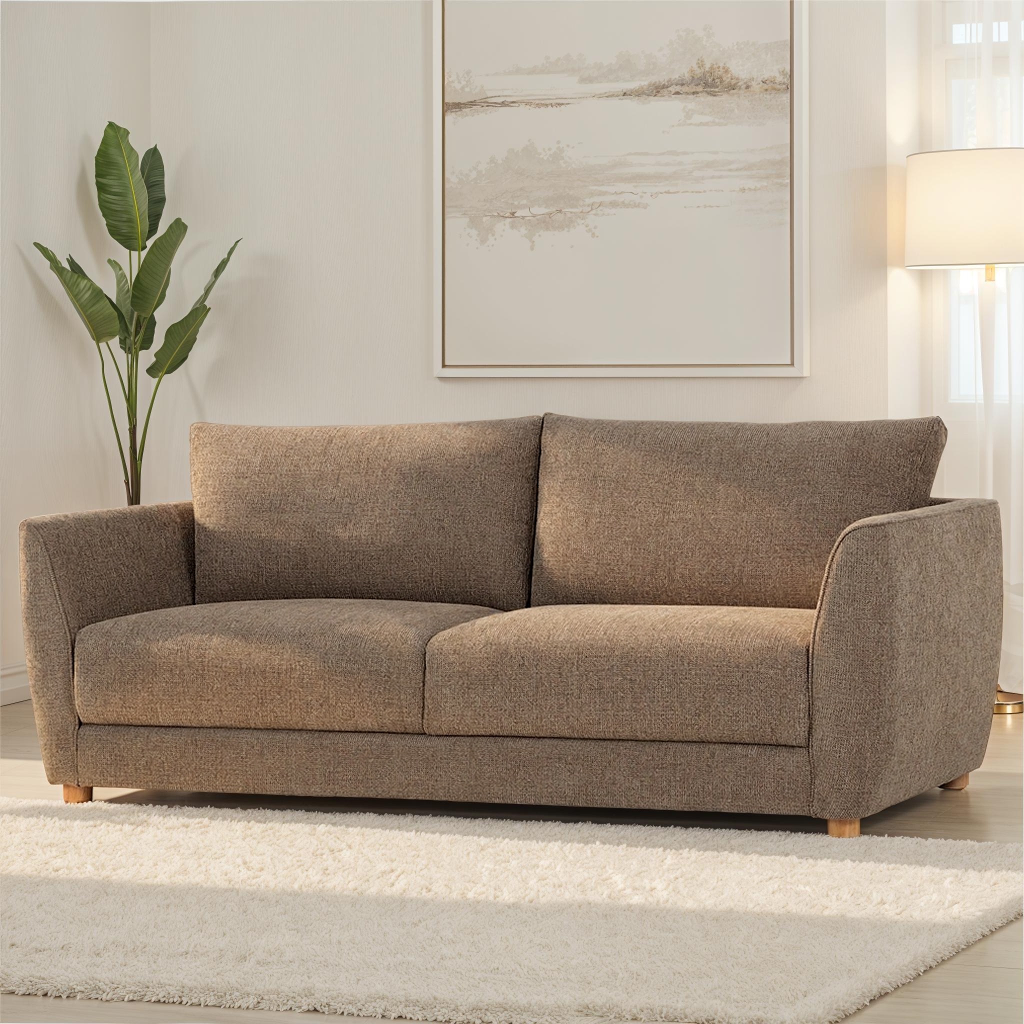 Katrina 3 Seater Sofa, Light Brown
