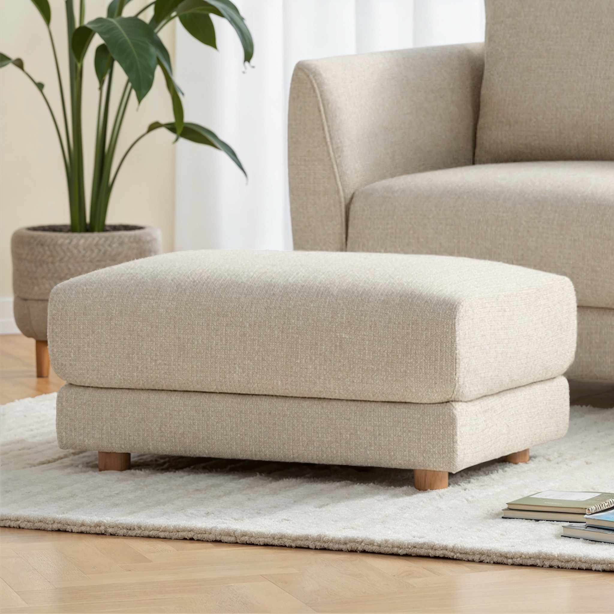 Katrina Ottoman, Cream