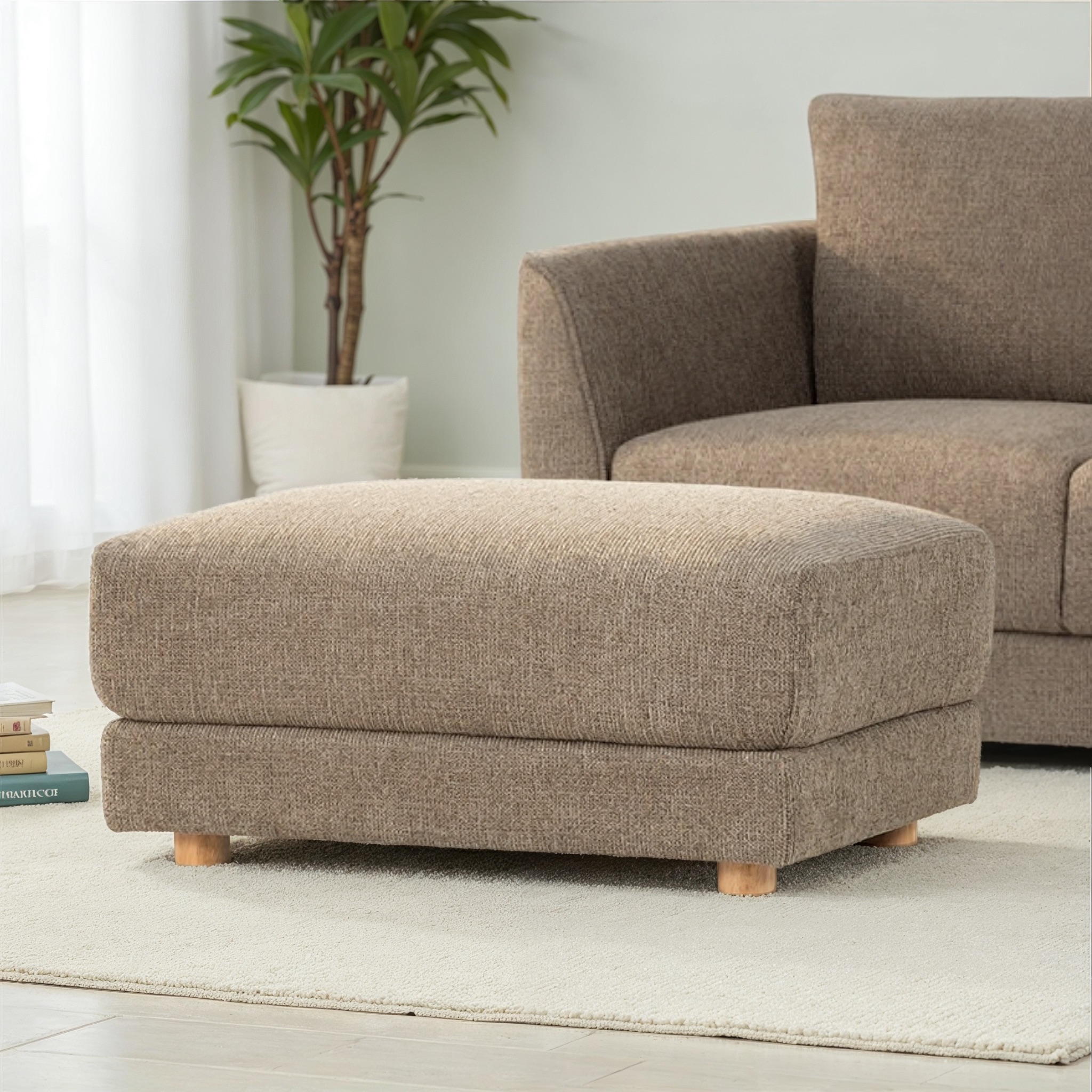 Katrina Ottoman, Light Brown