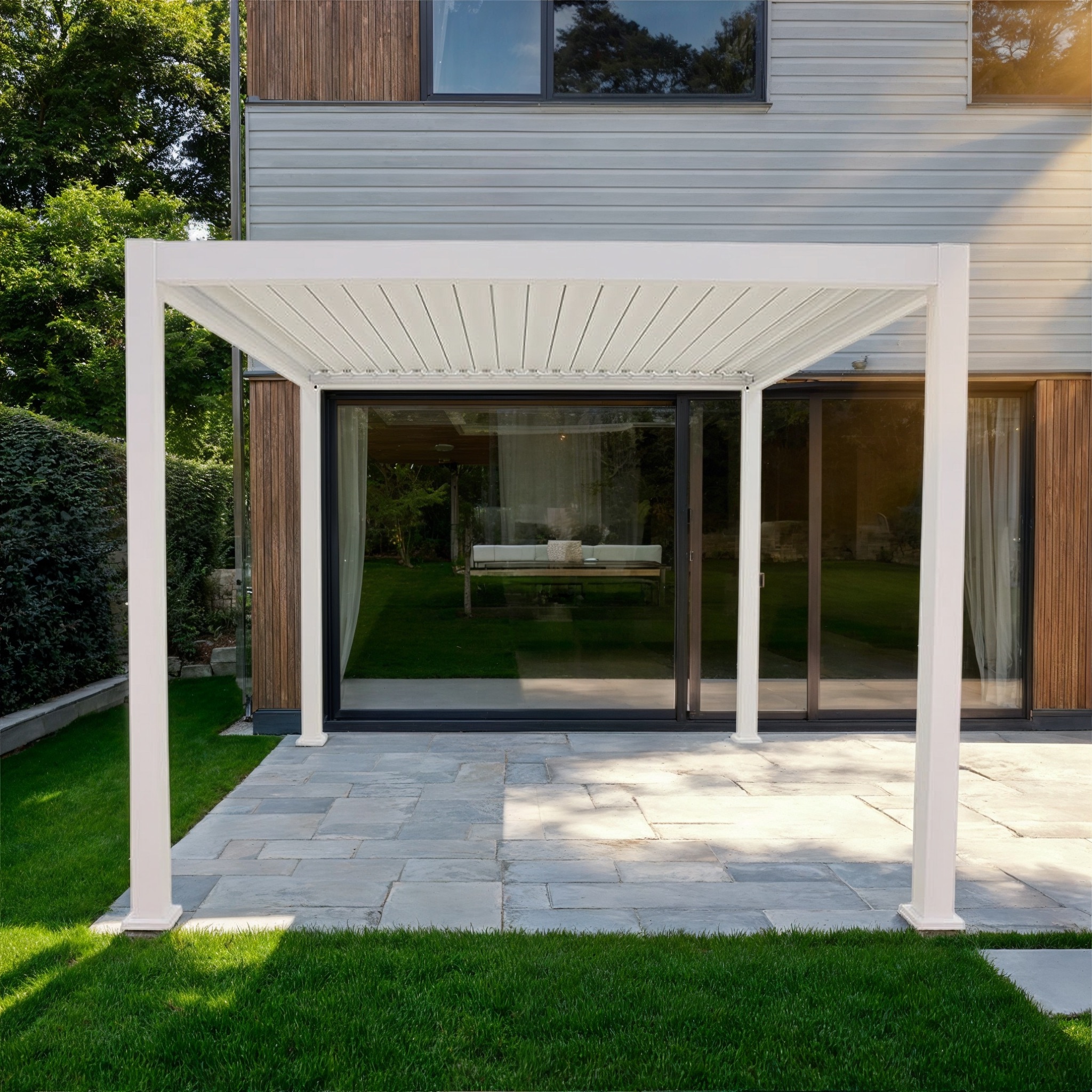 Shadestyle Louvre Roof System - 3 x 3m, White