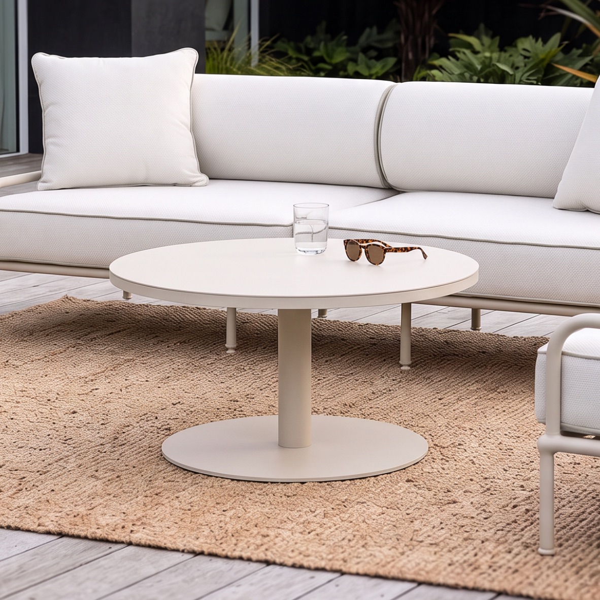 Costa Outdoor Round Coffee Table - W70, Dune