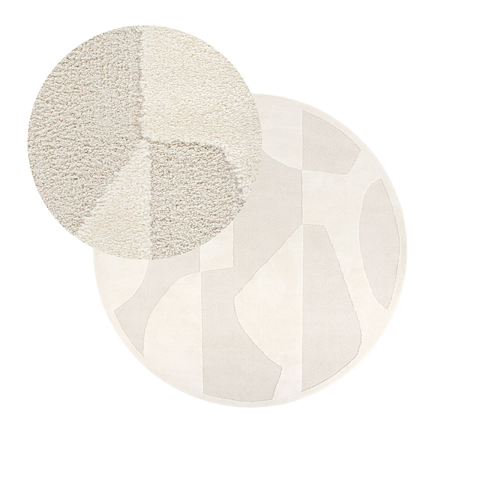 Ollo Marceau Round Rug - 240 cm, Ivory