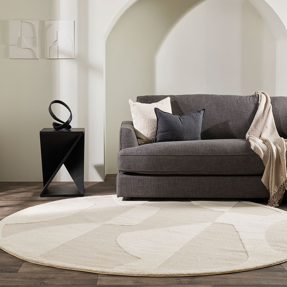 Ollo Marceau Round Rug - 240 cm, Ivory