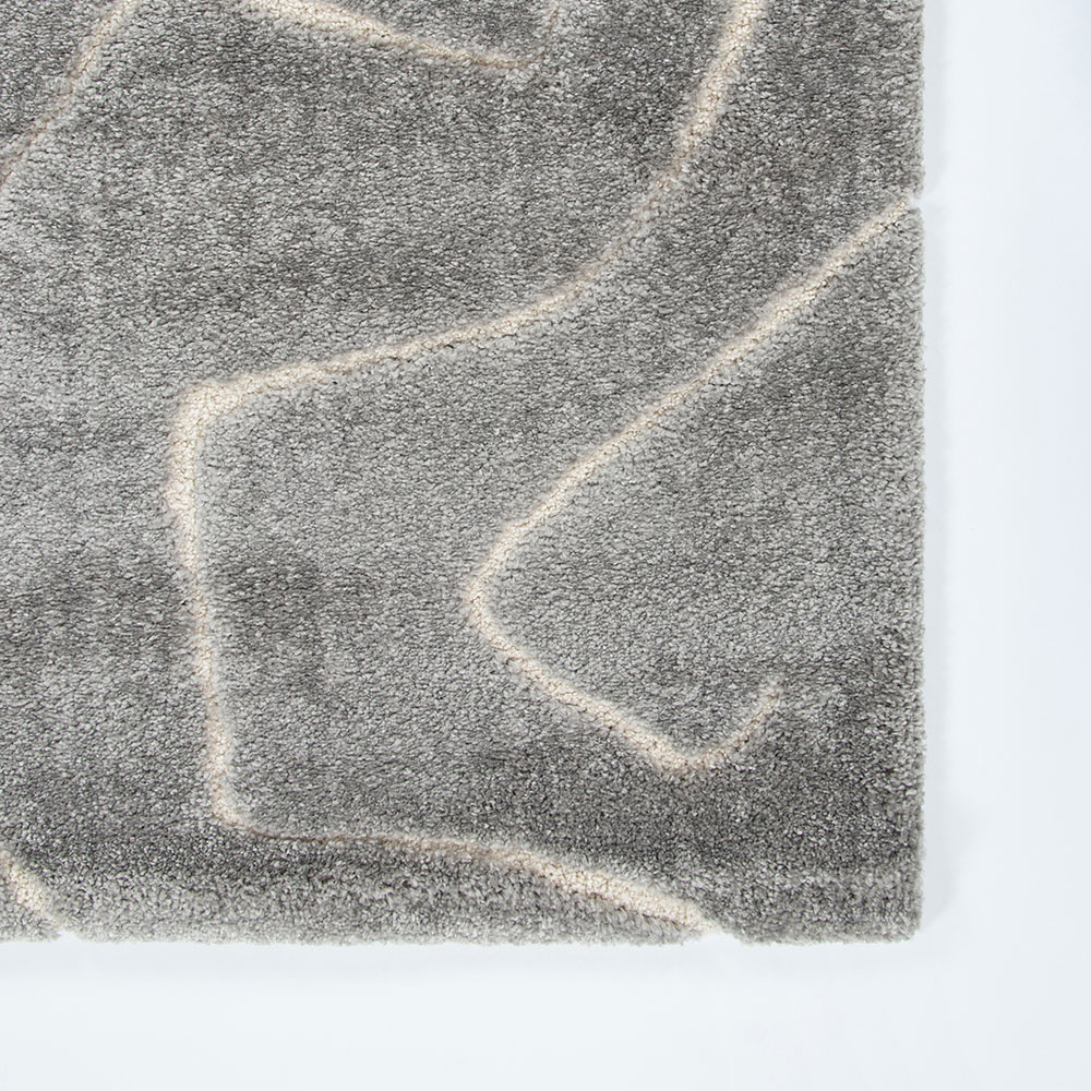 Ollo Labyrinth Rug - 200 x 290 cm, Silver