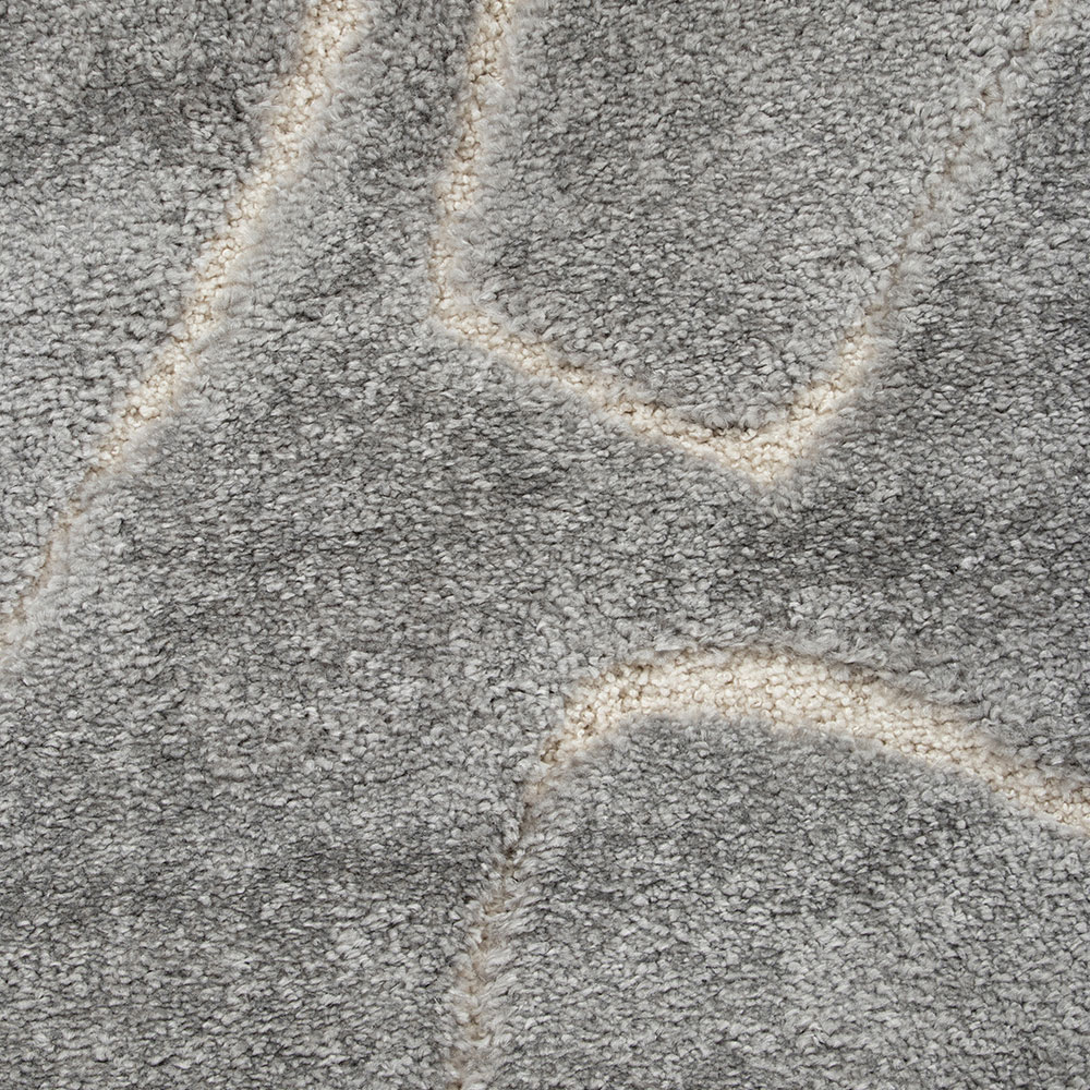Ollo Labyrinth Rug - 200 x 290 cm, Silver