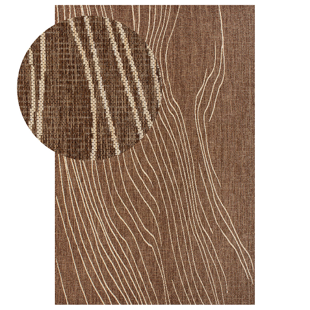 Ollo Rivers Outdoor Rug - 200 x 290 cm, Teak