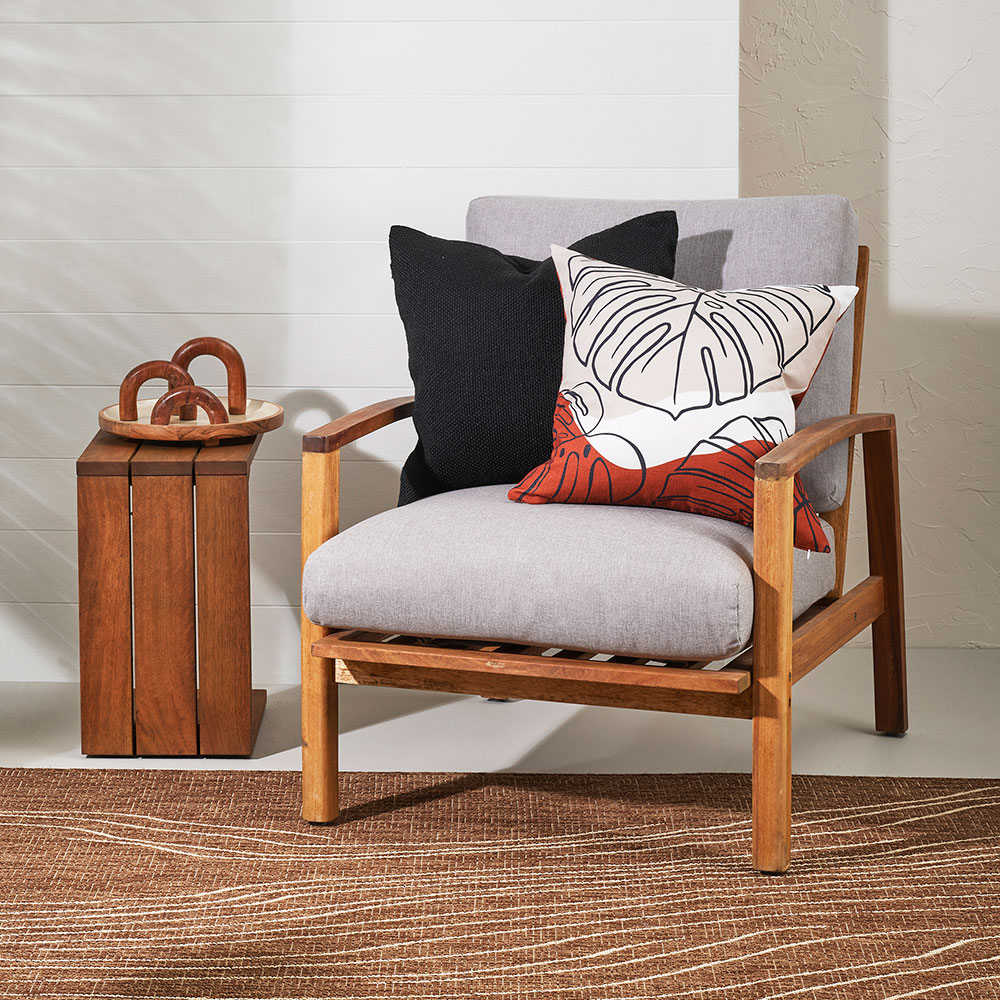 Ollo Rivers Outdoor Rug - 200 x 290 cm, Teak