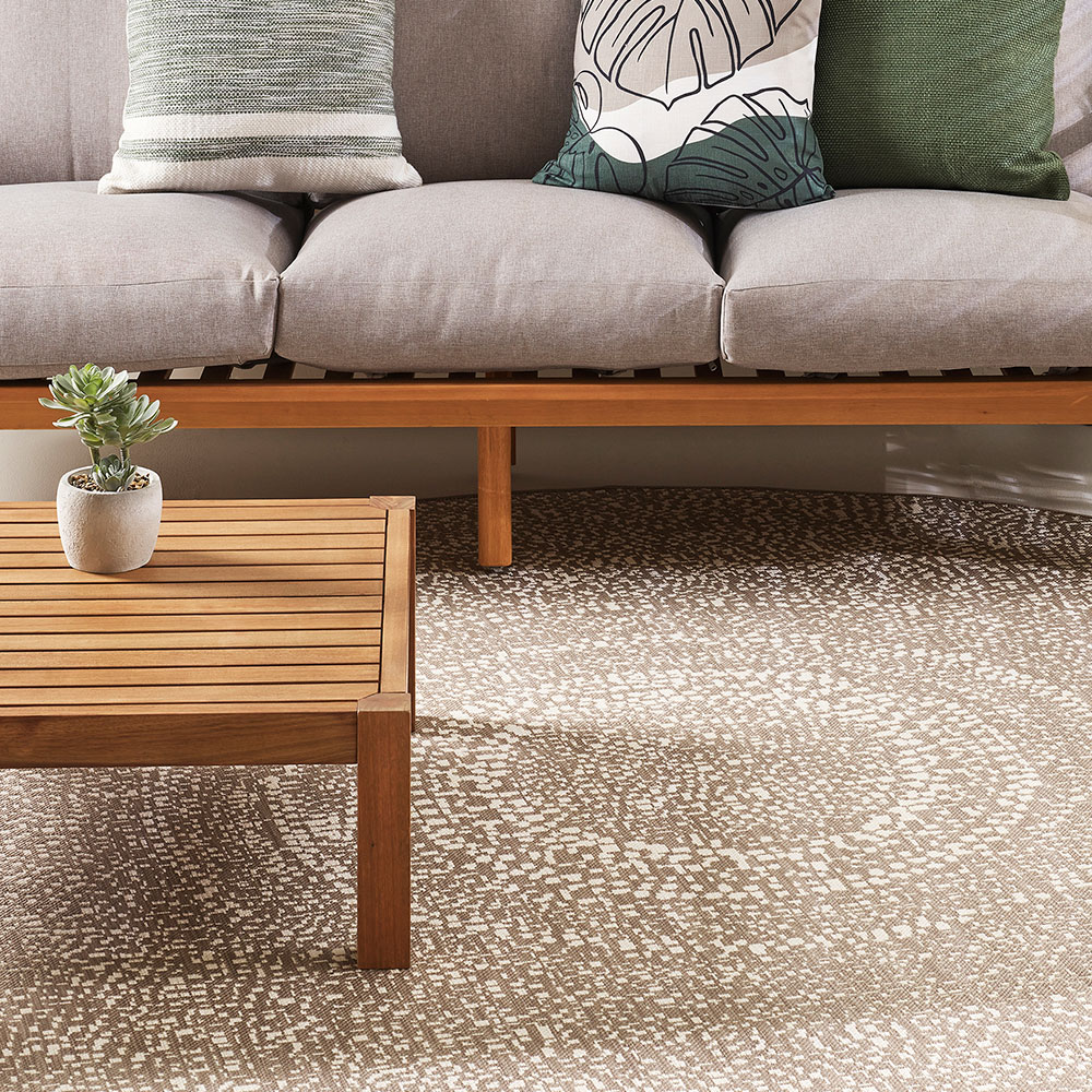 Ollo Cove Round Outdoor Rug - 240 cm, Ecru