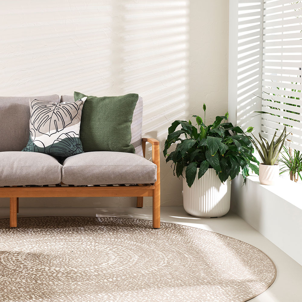 Ollo Cove Round Outdoor Rug - 240 cm, Ecru