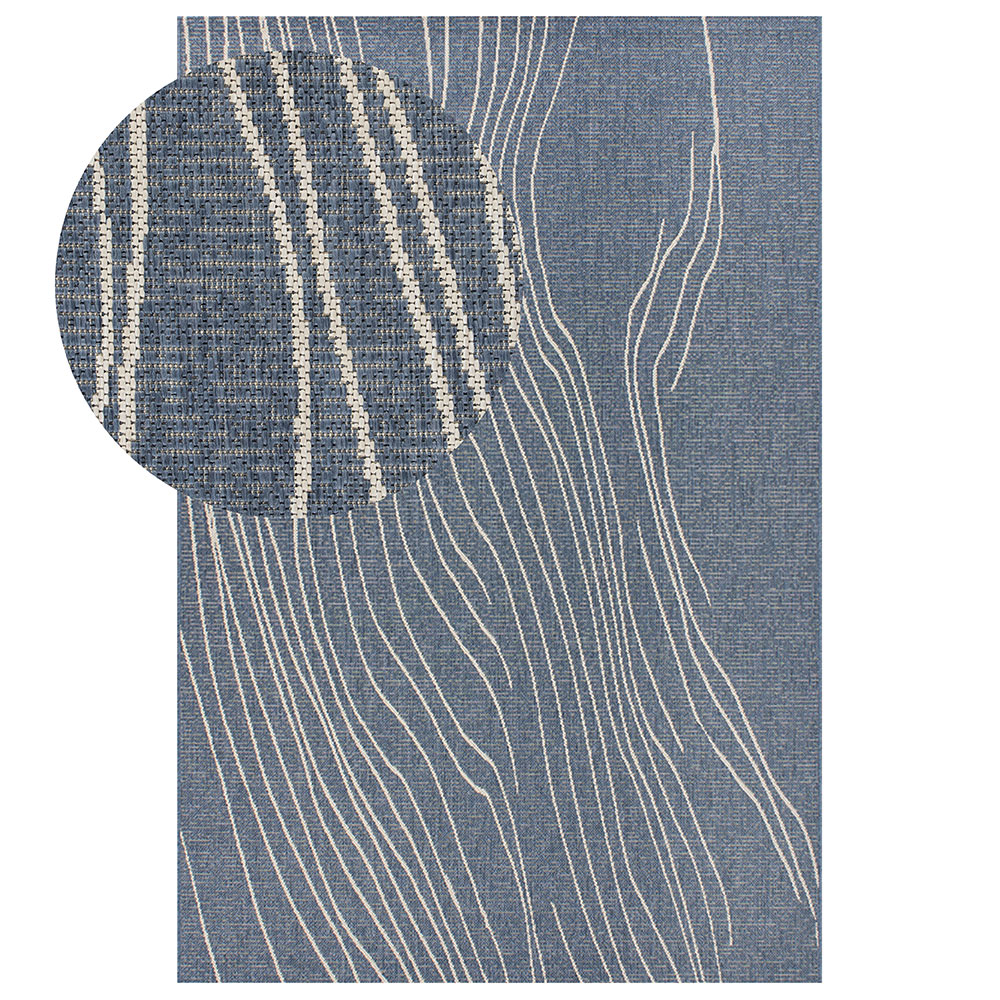 Ollo Rivers Outdoor Rug - 200 x 290 cm, Ocean