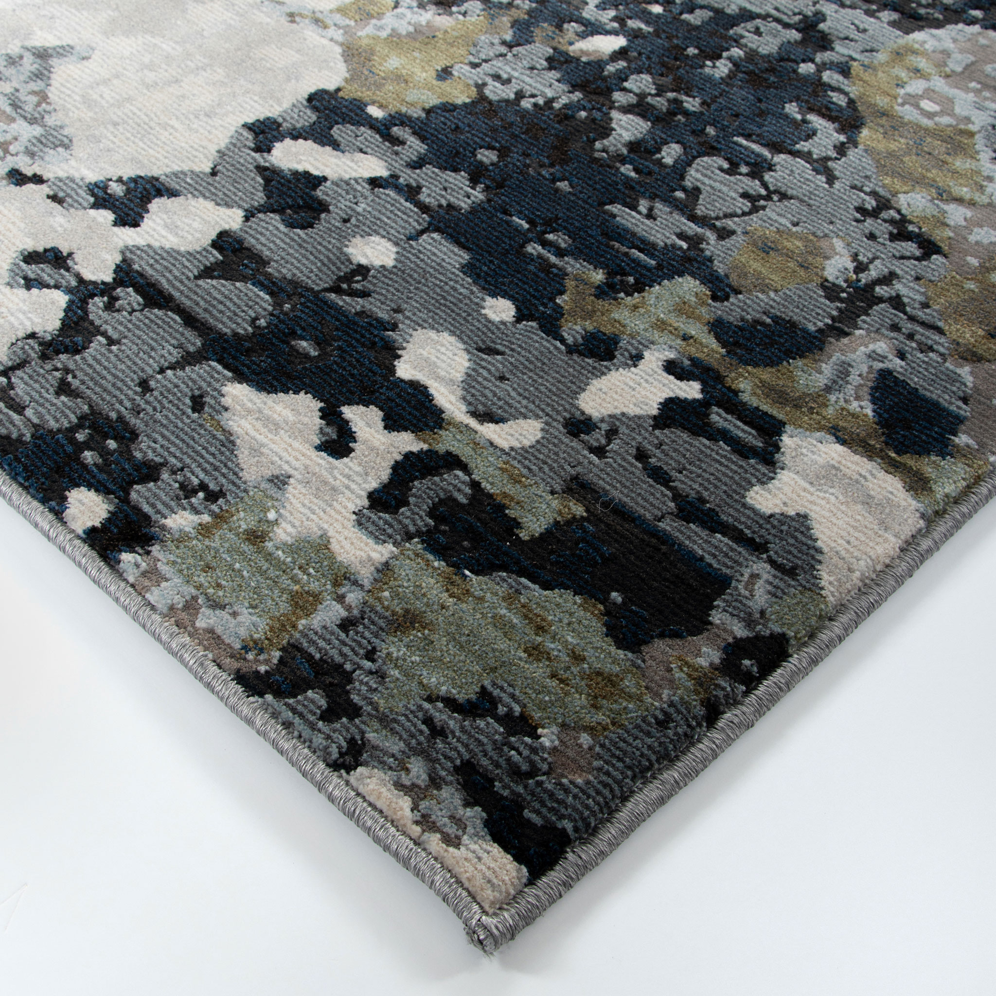 Ollo Emery Rug - 160 x 230 cm, Ink/Olive