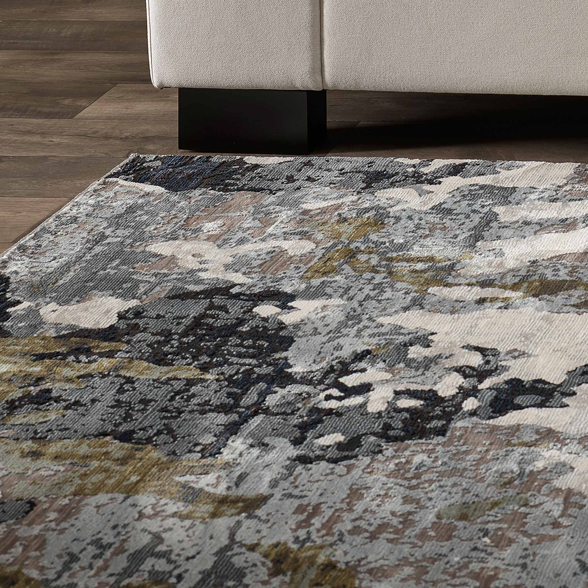 Ollo Emery Rug - 160 x 230 cm, Ink/Olive