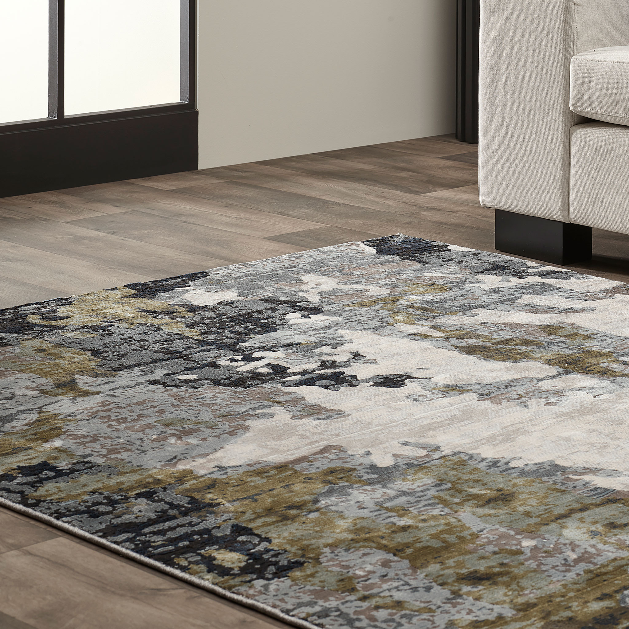 Ollo Emery Rug - 200 x 290 cm, Ink/Olive