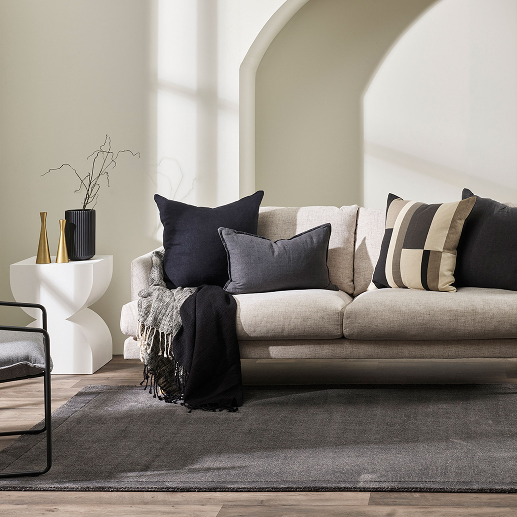 Ollo Chevalier Rug - 250 x 350 cm, Charcoal