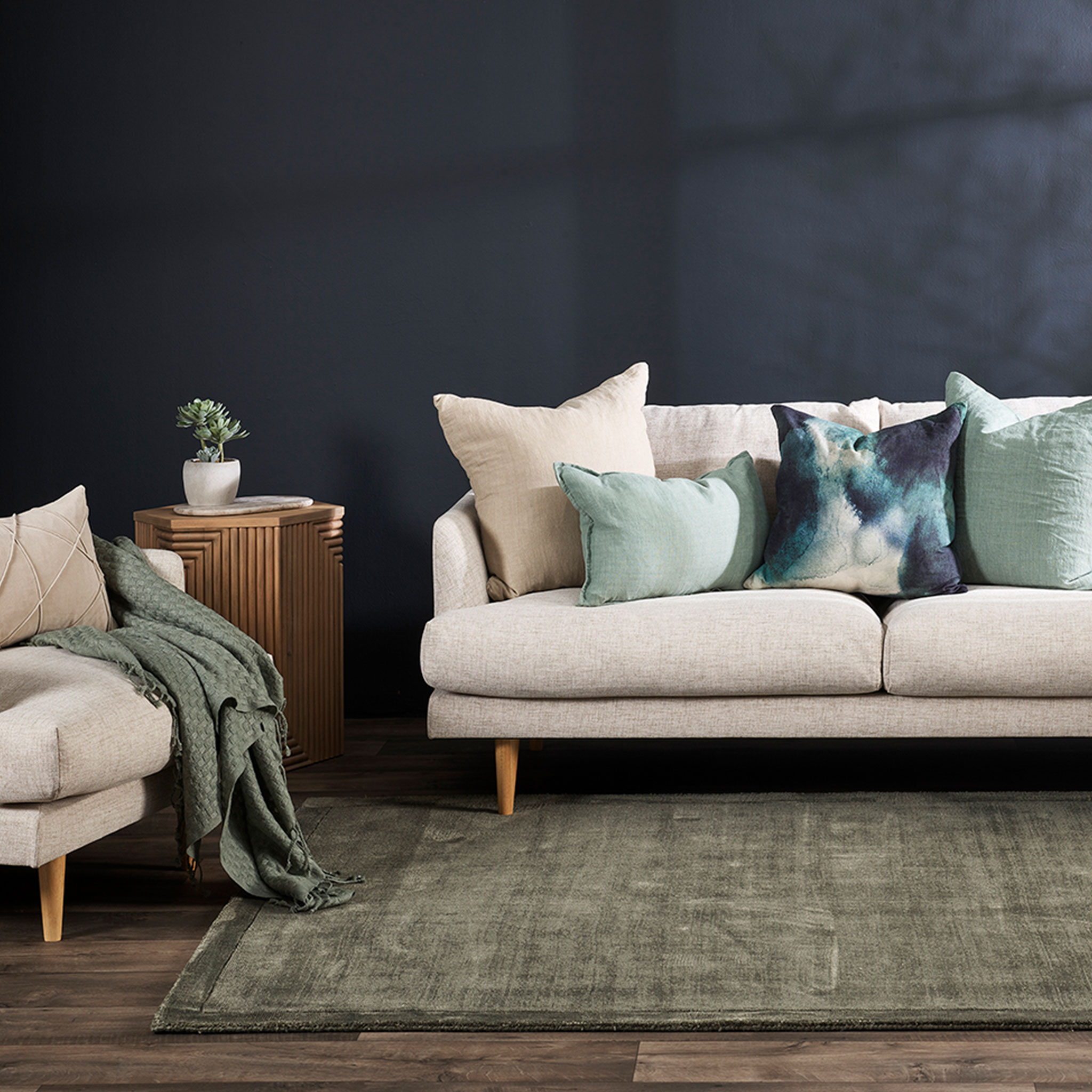 Ollo Chevalier Rug - 250 x 350 cm, Olive