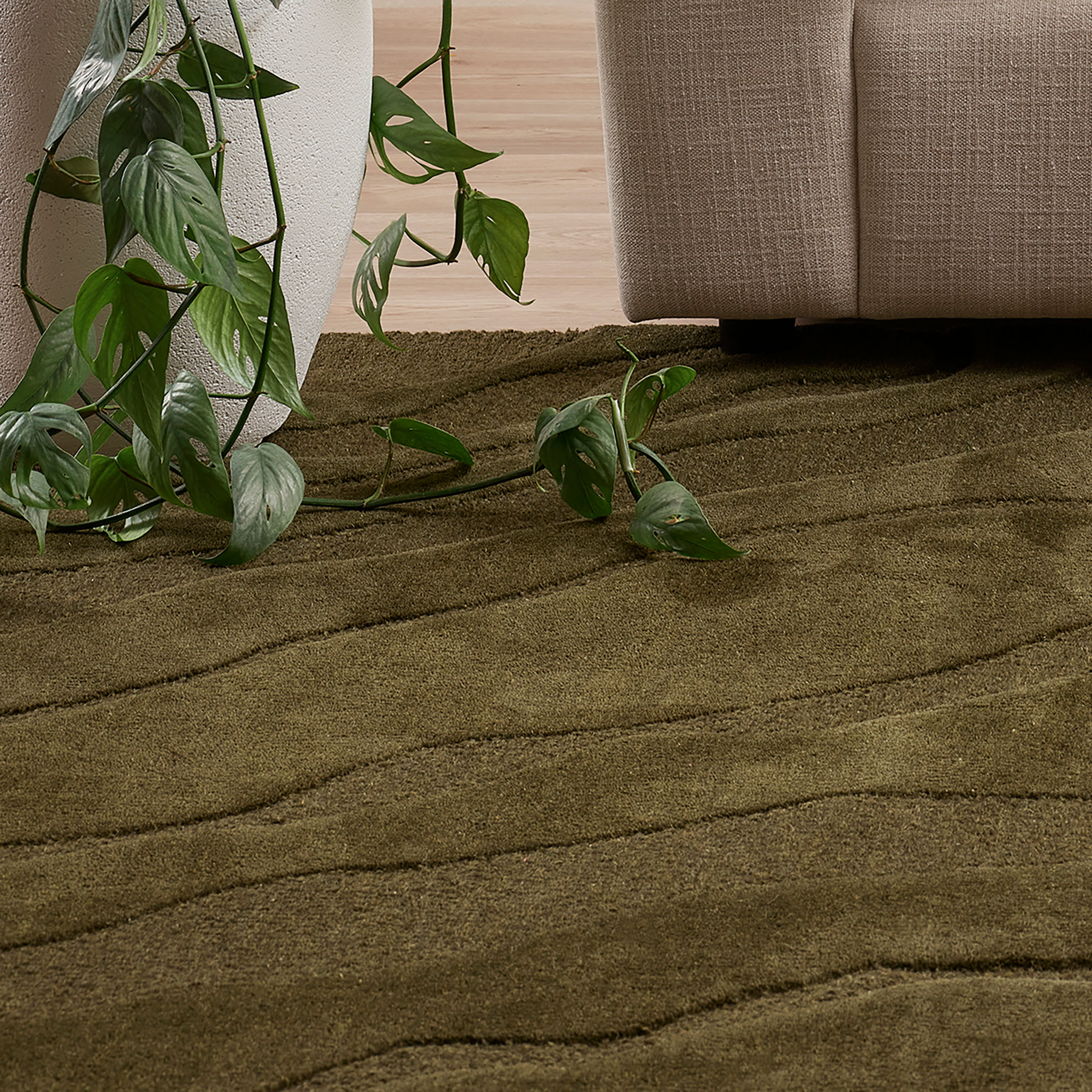 Ollo Mira Rug - 200 x 290 cm, Olive