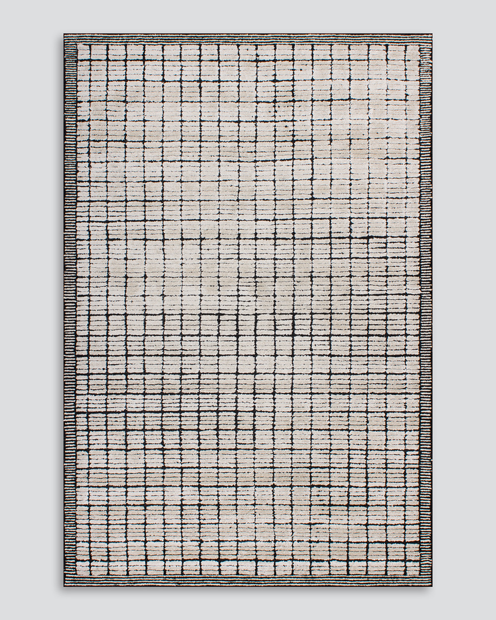 Ollo Enzo Rug - 160 x 230 cm, Black/Ivory