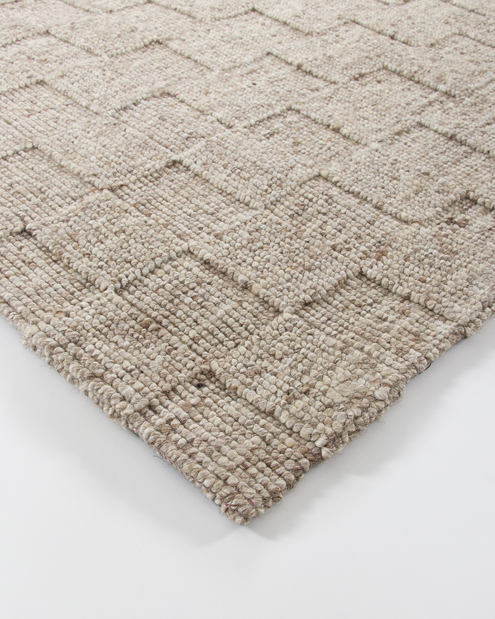 Ollo Checker Rug - 250 x 350 cm, Beige