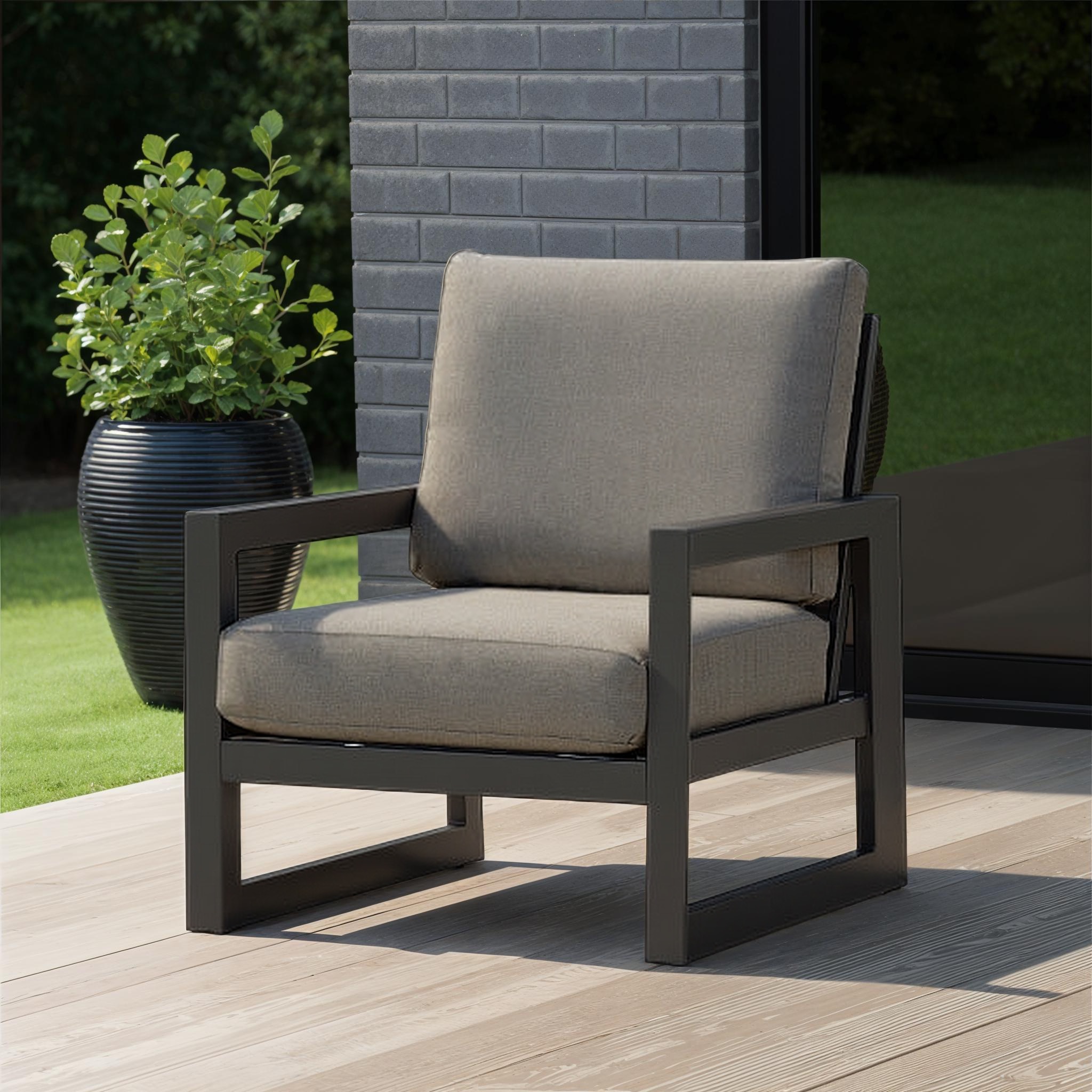 Delfi Outdoor One Seater, Gunmetal