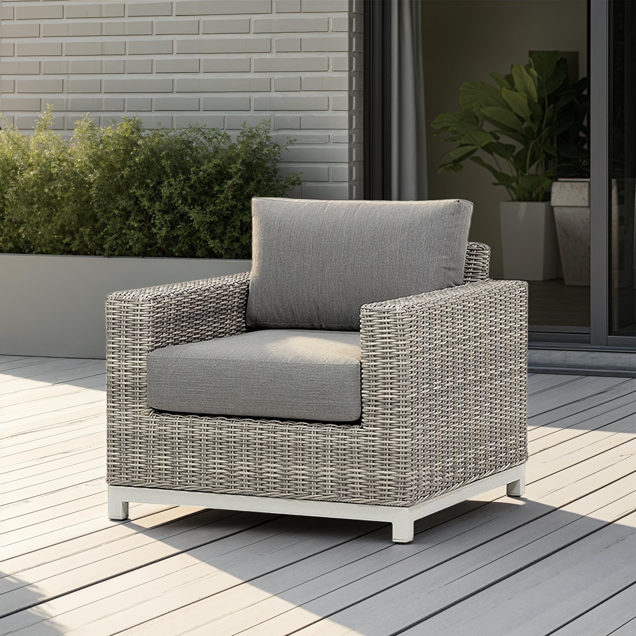 Capri Outdoor One Seater, Grey/White