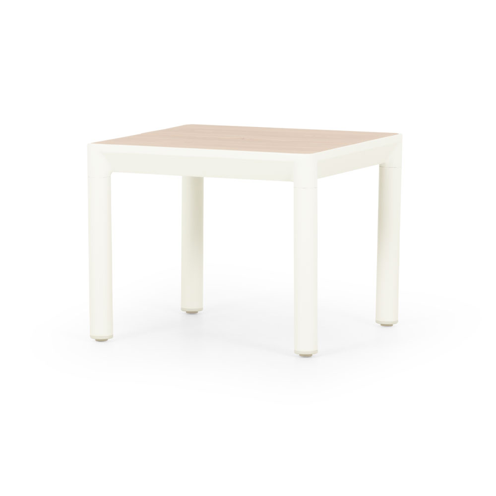 Lucia Outdoor Side Table, White