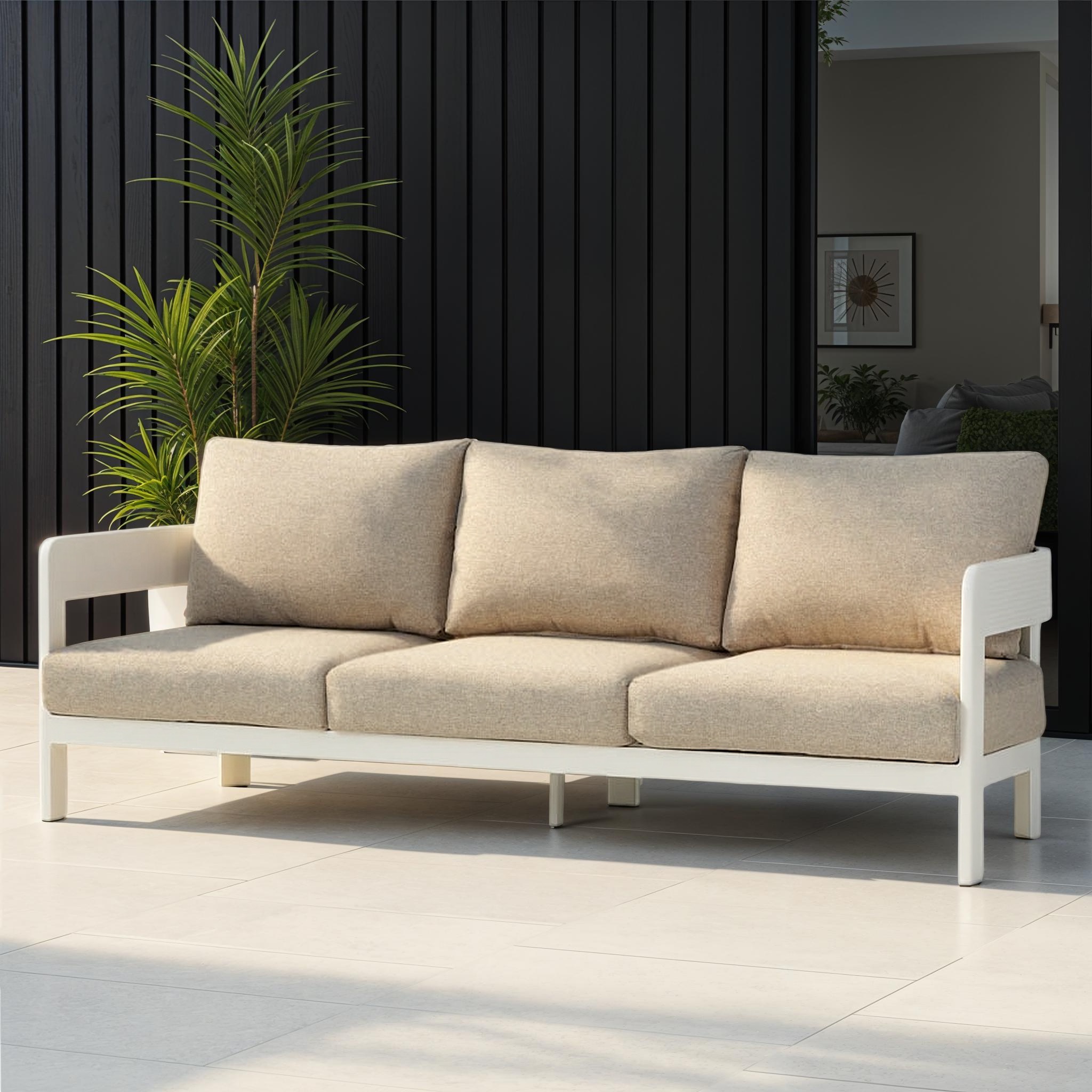 Noosa Outdoor 3 Seater, White