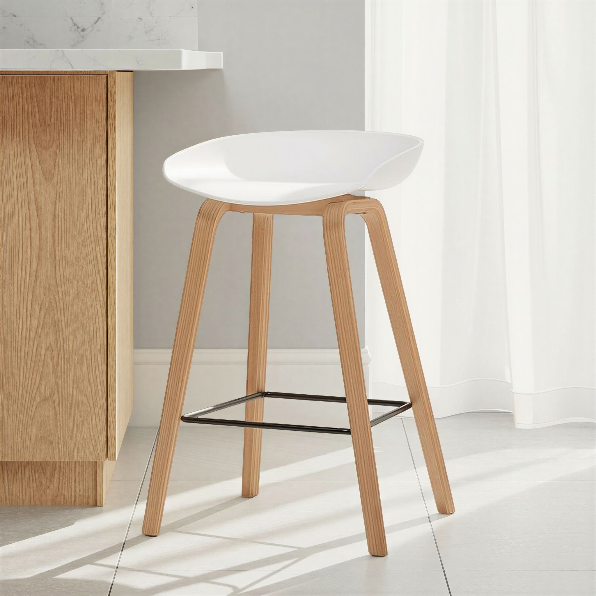 Zen Barstool, White