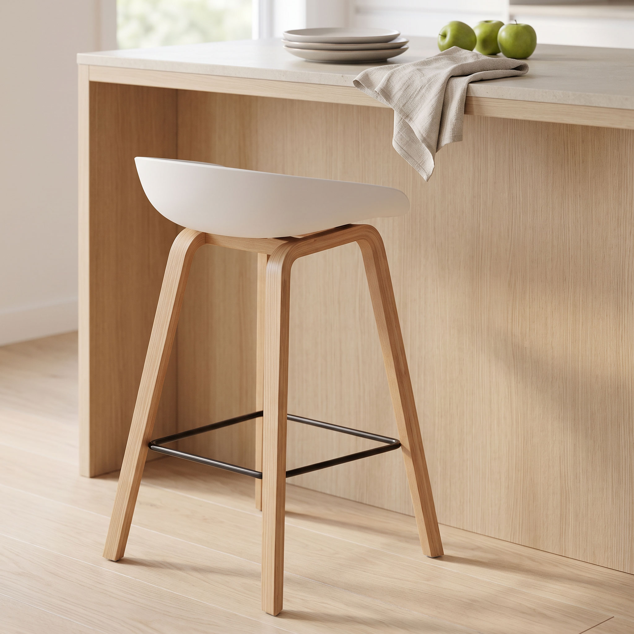 Zen Barstool, White