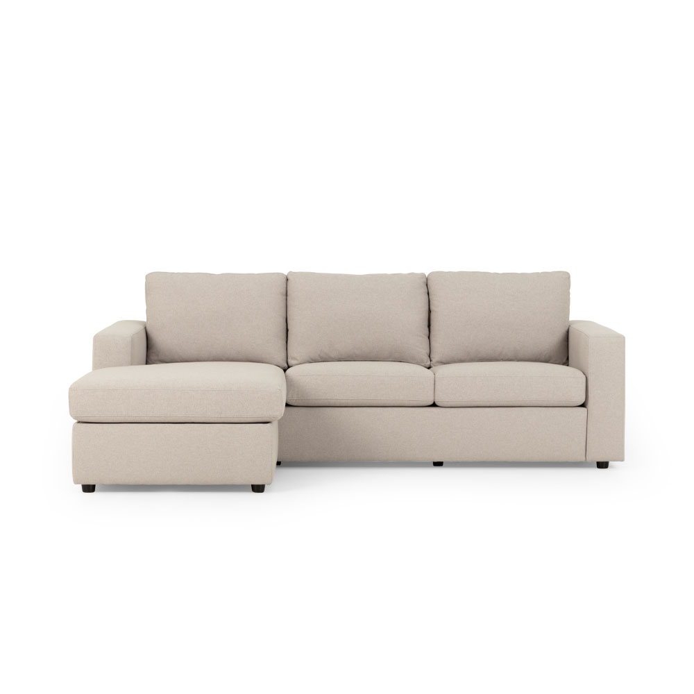 Brooke Chaise Sofa, Light Grey