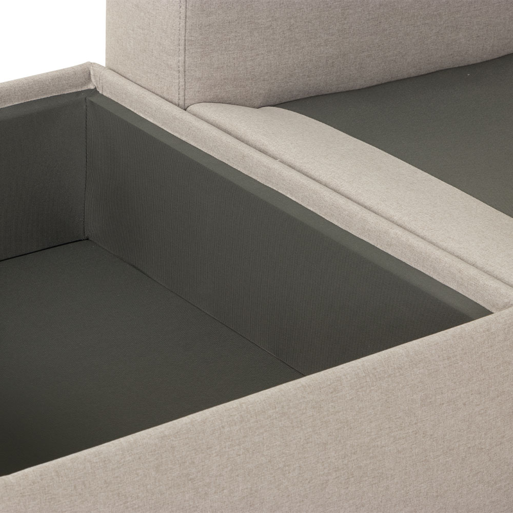 Brooke Chaise Sofa, Light Grey