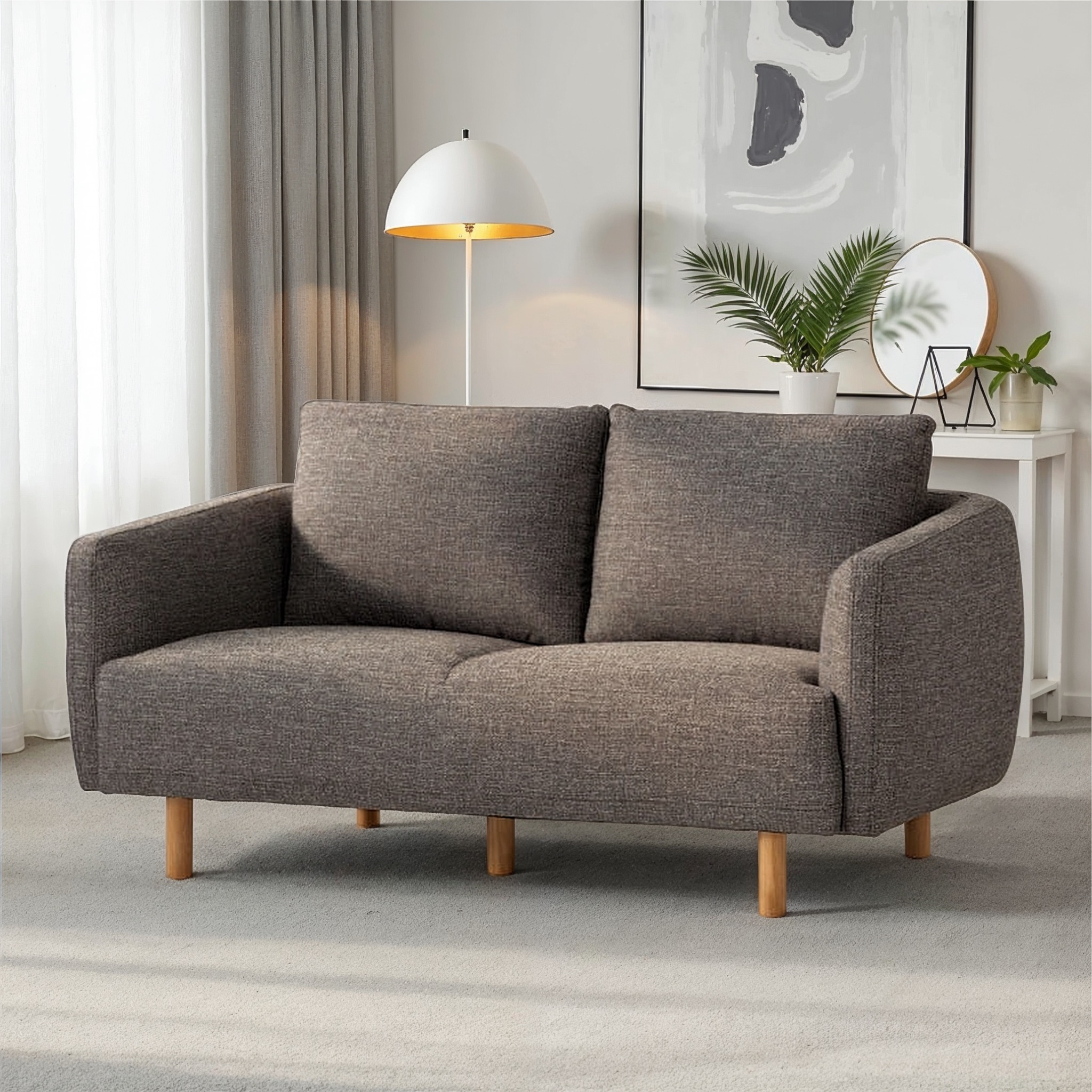 Tessa 2 Seater Sofa, Charcoal